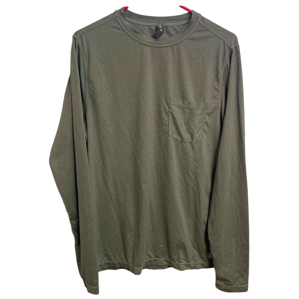 Vuori Mens Medium Tradewind Performance Long Sleeve Pocket T-Shirt Sage Greeen - Picture 1 of 3